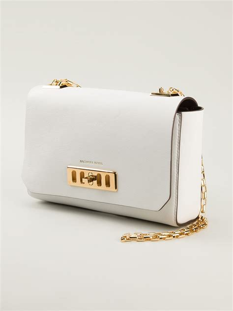 michael kors white purse with gold chain|michael kors gold purses.